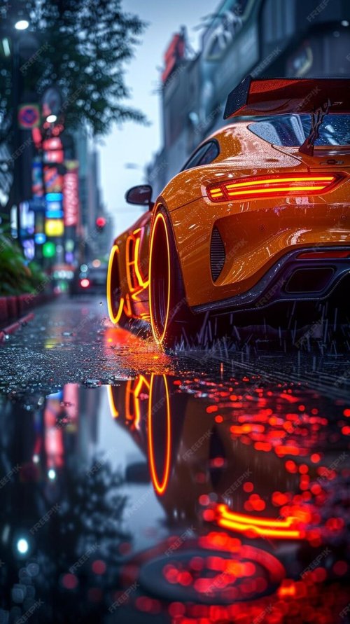 Cyberpunk Car Reflection