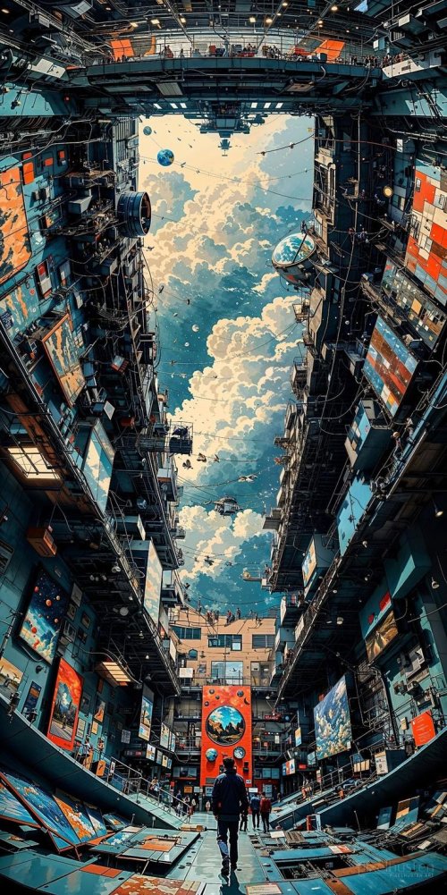 Cyberpunk Cityscape Sky - Related Ghetto Wallpapers wallpaper