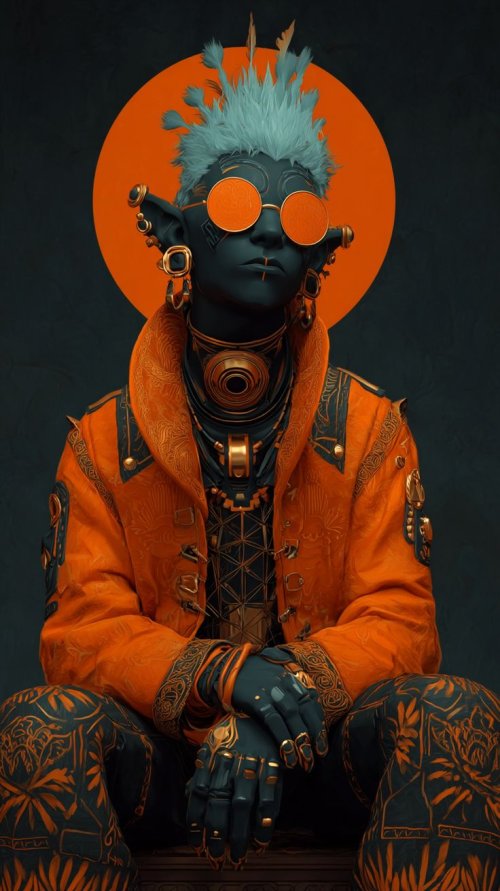 Cyberpunk Elf Portrait