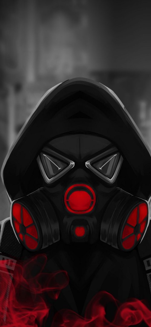 Cyberpunk Gas Mask Figure