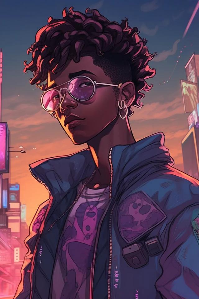 Cyberpunk Girl Portrait - Related Dope Wallpapers wallpaper