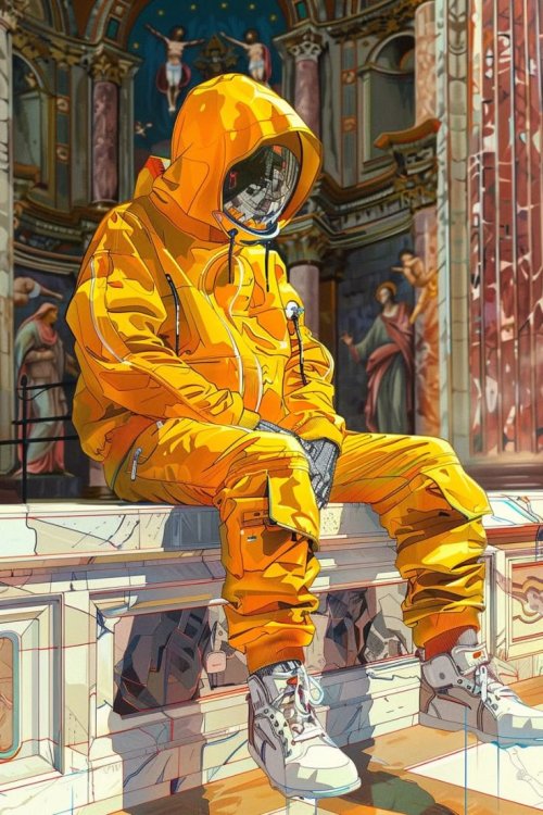 Cyberpunk Monastery Visitor - Related Ghetto Wallpapers wallpaper
