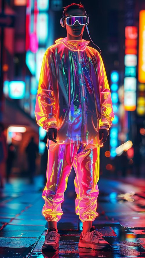 Cyberpunk Neon Streetwear Fashion
