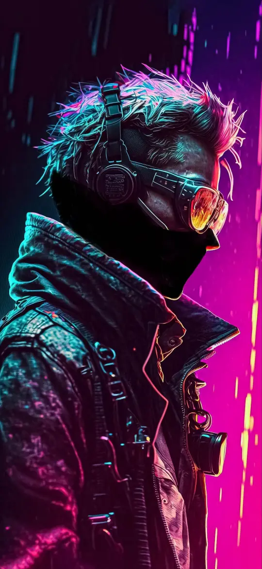 Cyberpunk Neon Warrior - Related Dope Wallpapers wallpaper