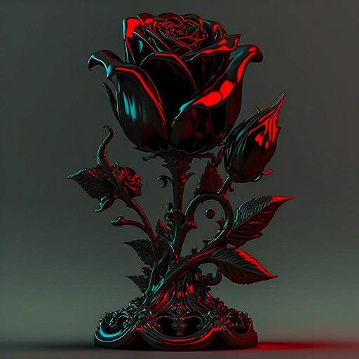 Cyberpunk Rose Bloom