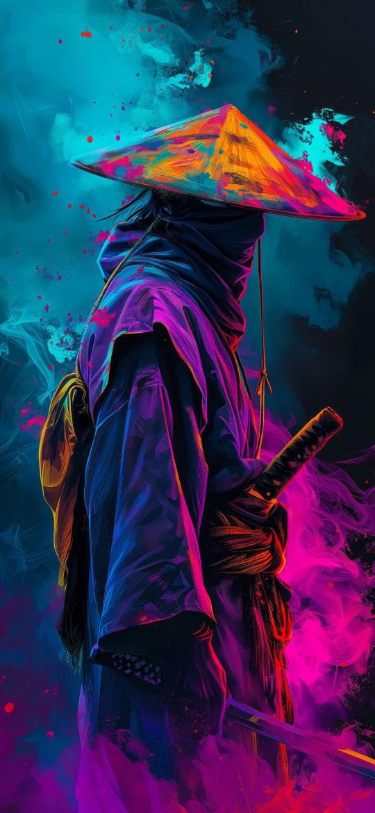 Cyberpunk Samurai Warrior