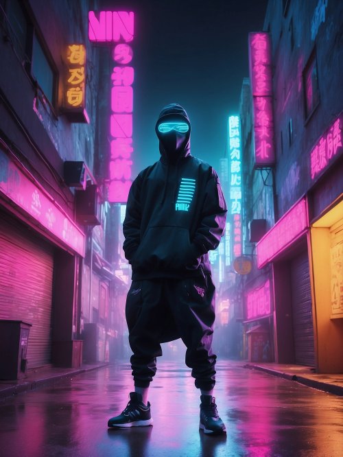 Cyberpunk Street Walker - gangster Wallpaper