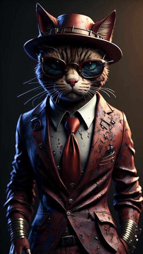 Dapper Cat Gentleman - gangster Wallpaper