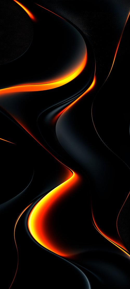 Dark Fiery Waves - abstract Wallpaper