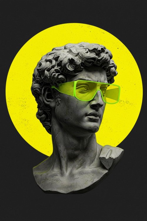 David Statue with Glasses