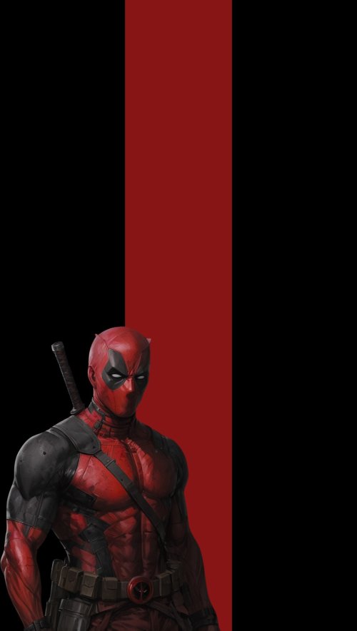 Deadpool Red Black Split - Related Dark Wallpapers wallpaper