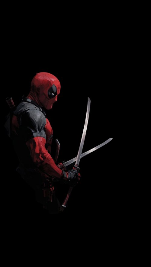 Deadpool with Crossed Katanas - Related 4K Wallpapers wallpaper