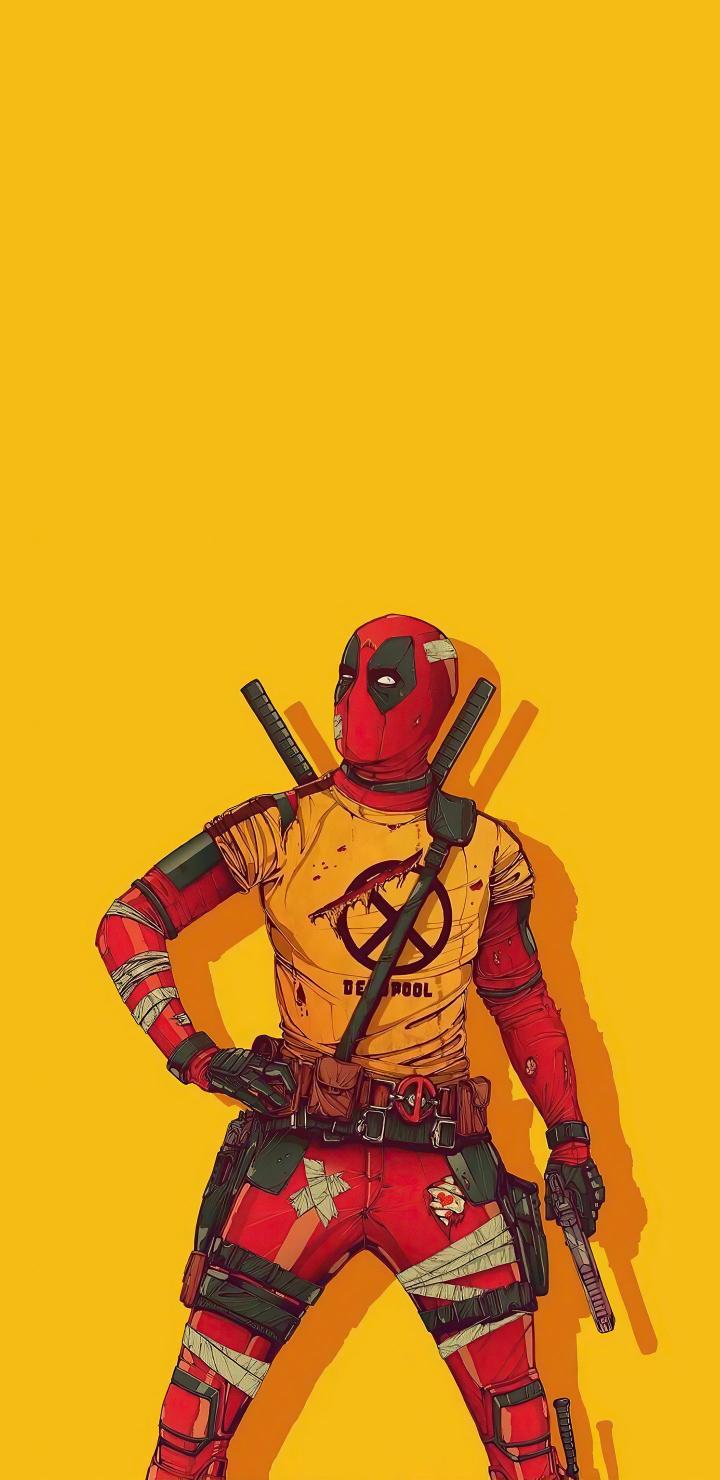 Deadpool Yellow Background
