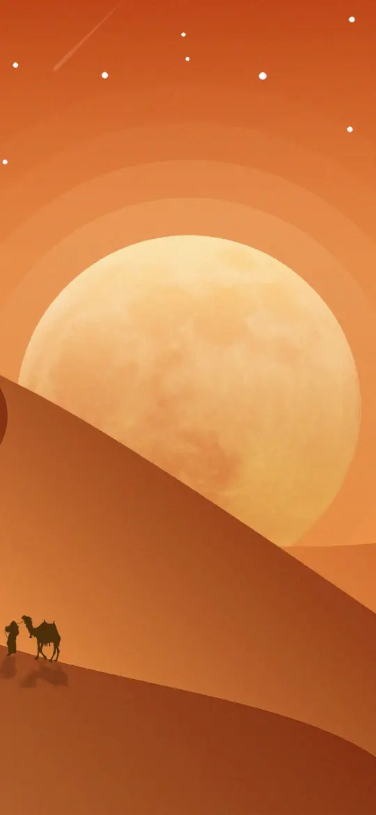 Desert Moon Silhouette - Related Ghetto Wallpapers wallpaper