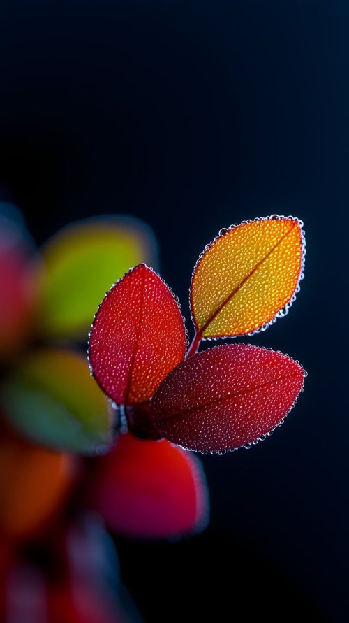 Dewy Autumn Leaves