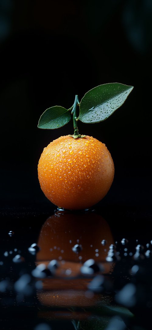 Dewy Orange on Black - Related StockWalls wallpaper