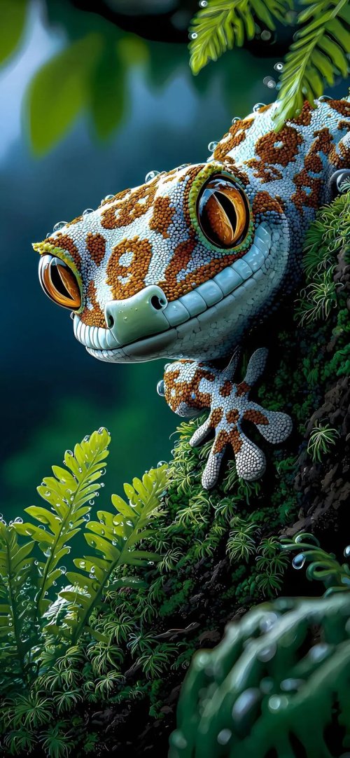 Colorful Tropical Gecko Wallpaper