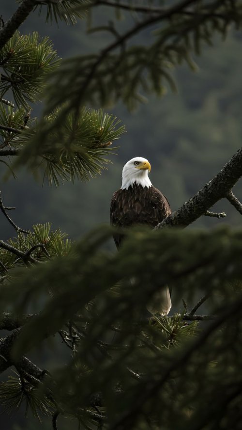 Eagle in Pine Branches - Related Ghetto Wallpapers wallpaper