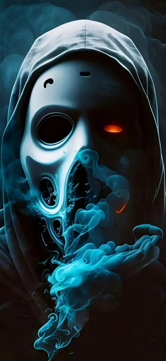 Eerie Masked Figure