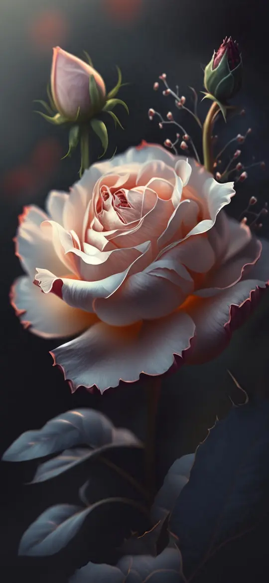 Elegant Peach Rose Bloom
