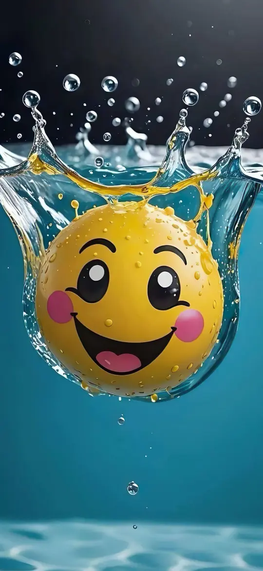 Emoji Water Splash Fun - Related Dark Wallpapers wallpaper