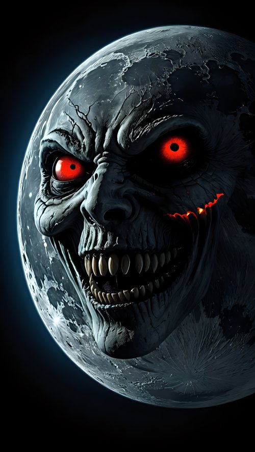 Evil Moon Face - gothic Wallpaper