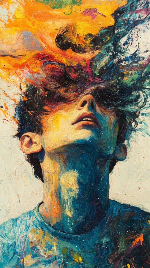 Explosive Abstract Portrait - abstract Wallpaper