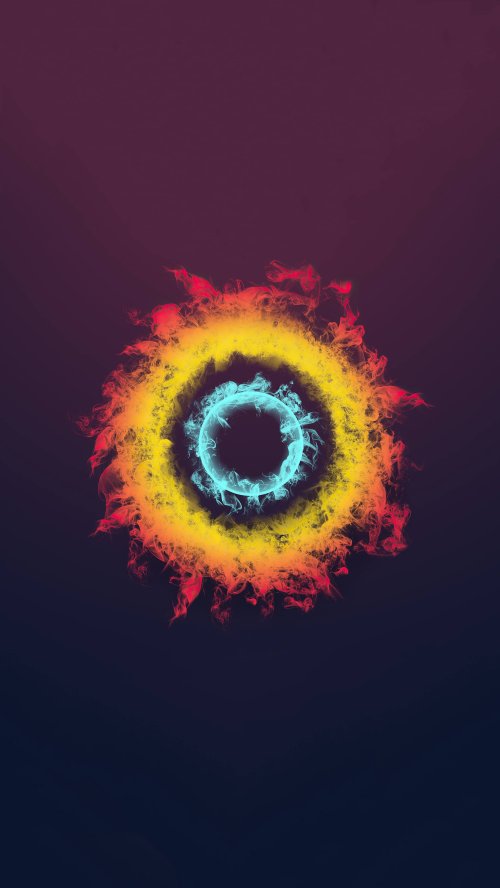 Fiery Cosmic Ring - abstract Wallpaper