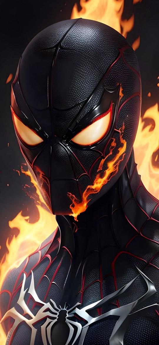Fiery Spider-Man Portrait - Related Ghetto Wallpapers wallpaper