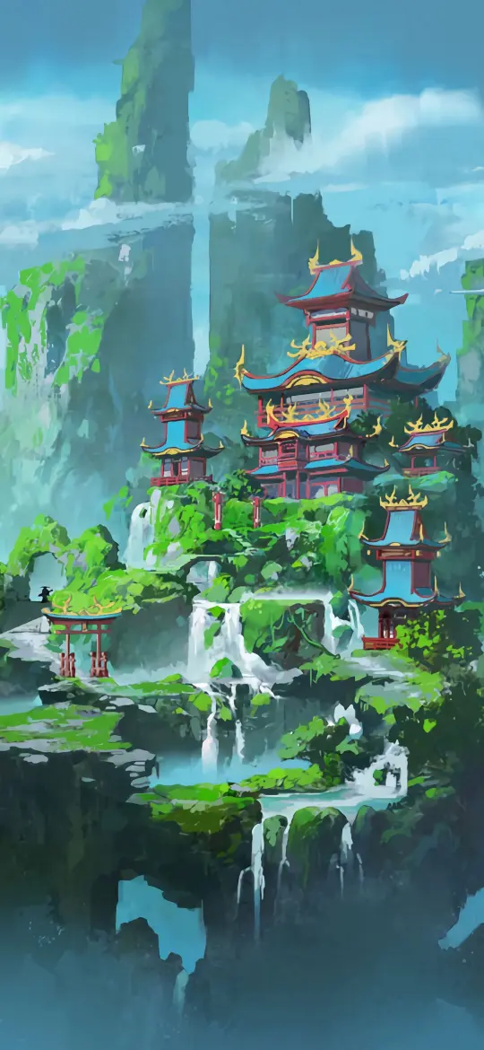 Floating Temple Landscape - Related Ghetto Wallpapers wallpaper