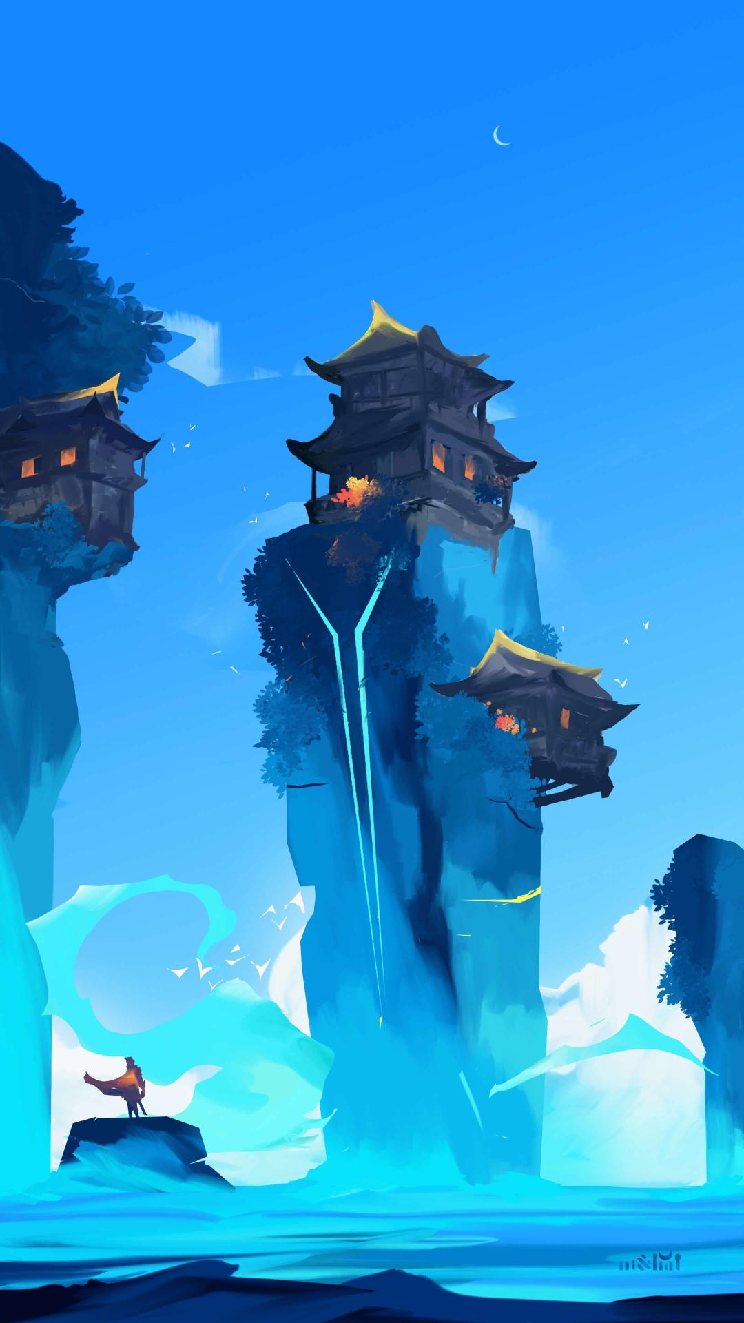 Floating Temples of Azure - Related 4K Wallpapers wallpaper