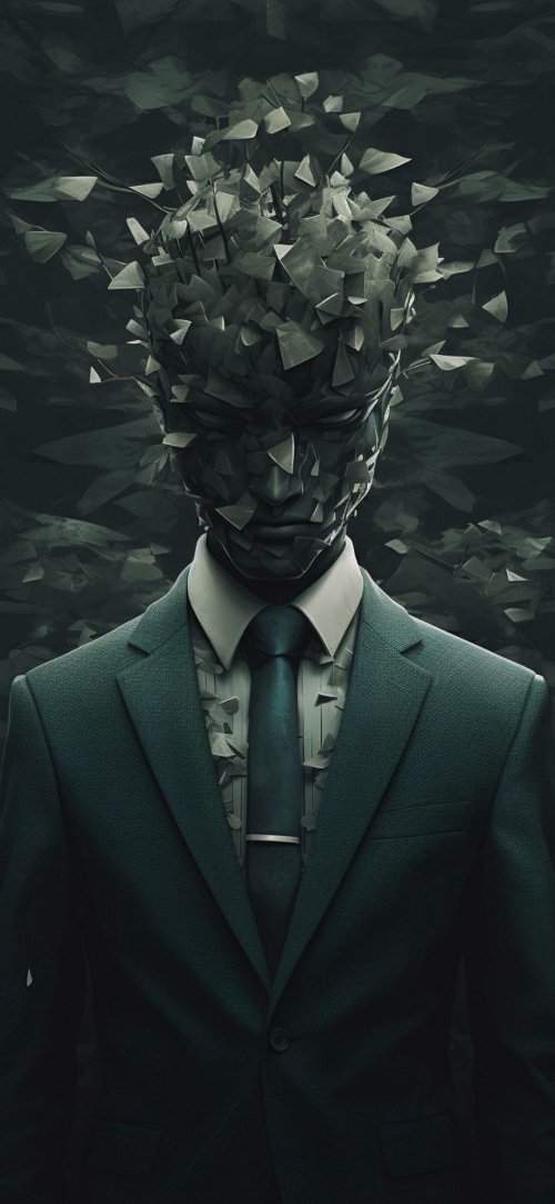 Fragmented Businessman Portrait - Related Anime Wallpapers wallpaper