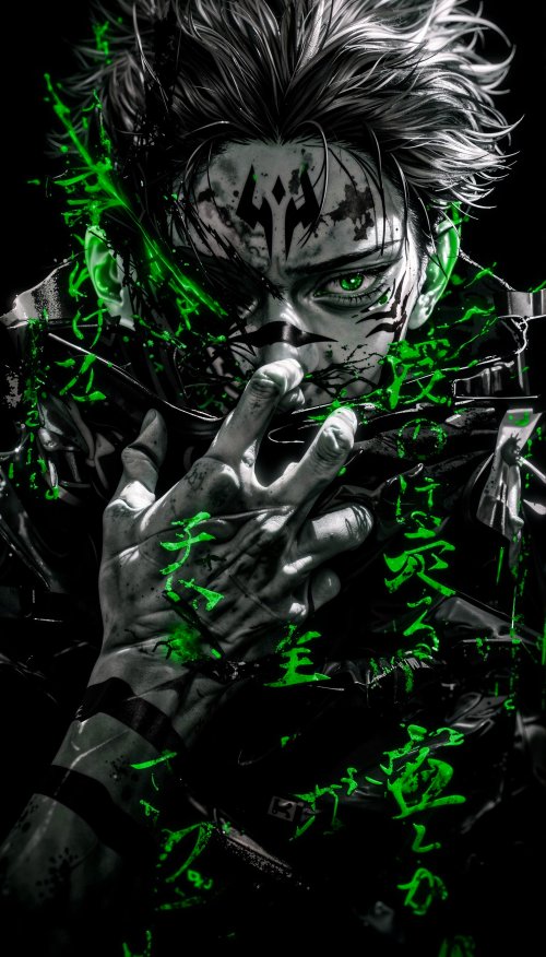 Gojo Satoru Neon Glow - jujutsu kaisen Wallpaper