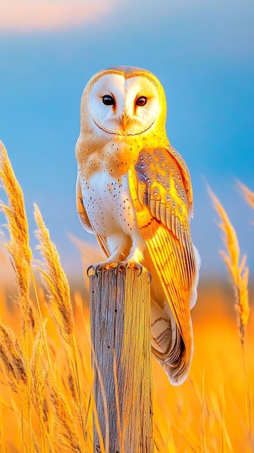 Golden Barn Owl Portrait - Related StockWalls wallpaper