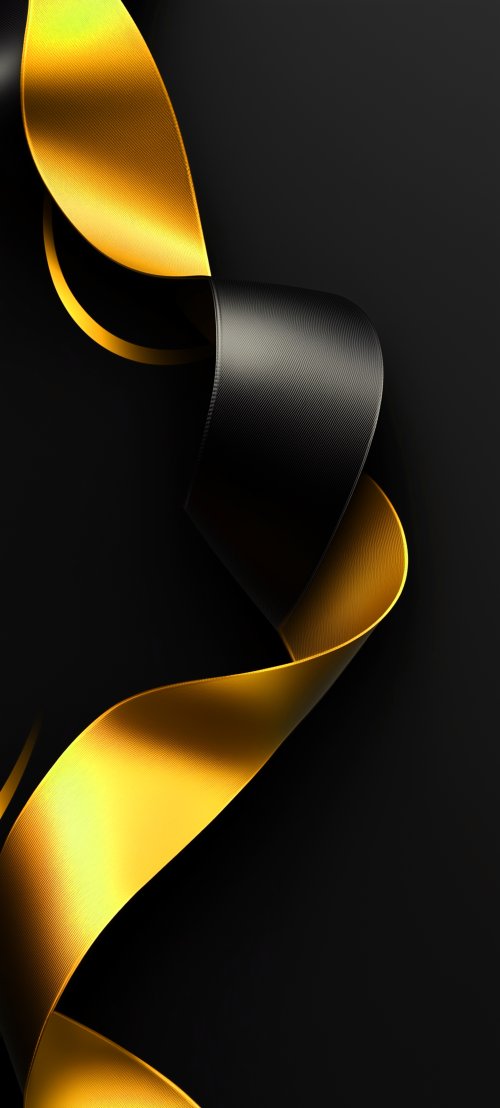 Golden Black Ribbon Abstract - abstract Wallpaper