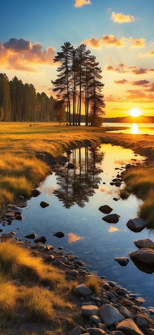 Golden Lake Sunset