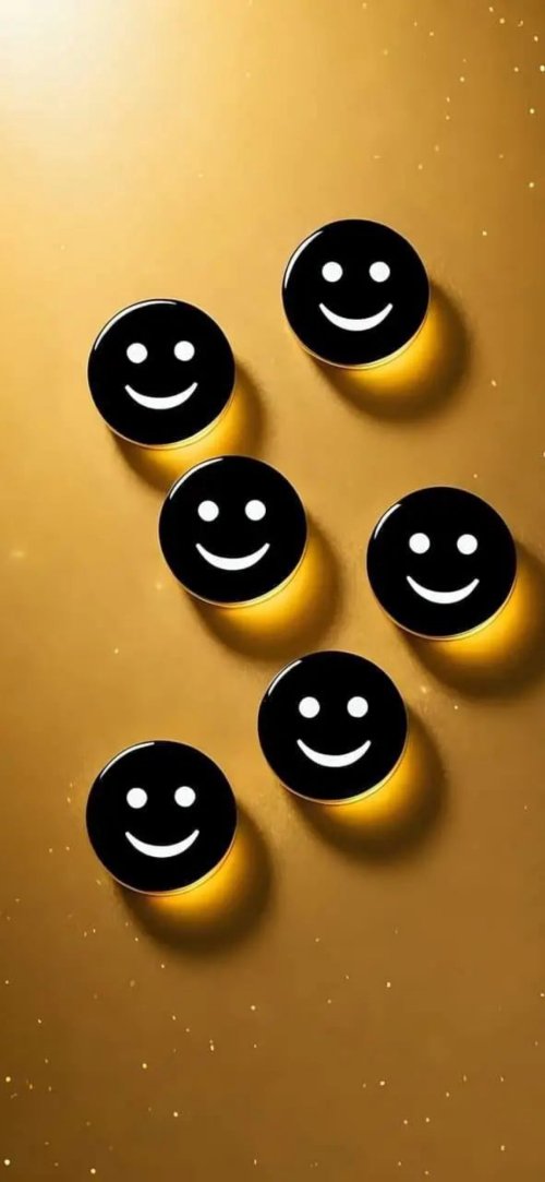 Golden Smiley Background - emoji Wallpaper