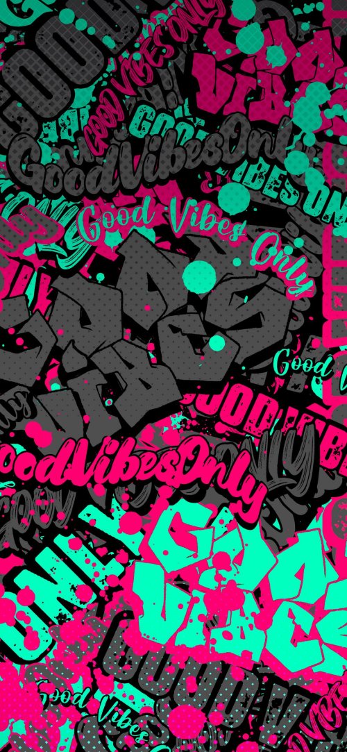 Good Vibes Graffiti Pattern - Related Dope Wallpapers wallpaper