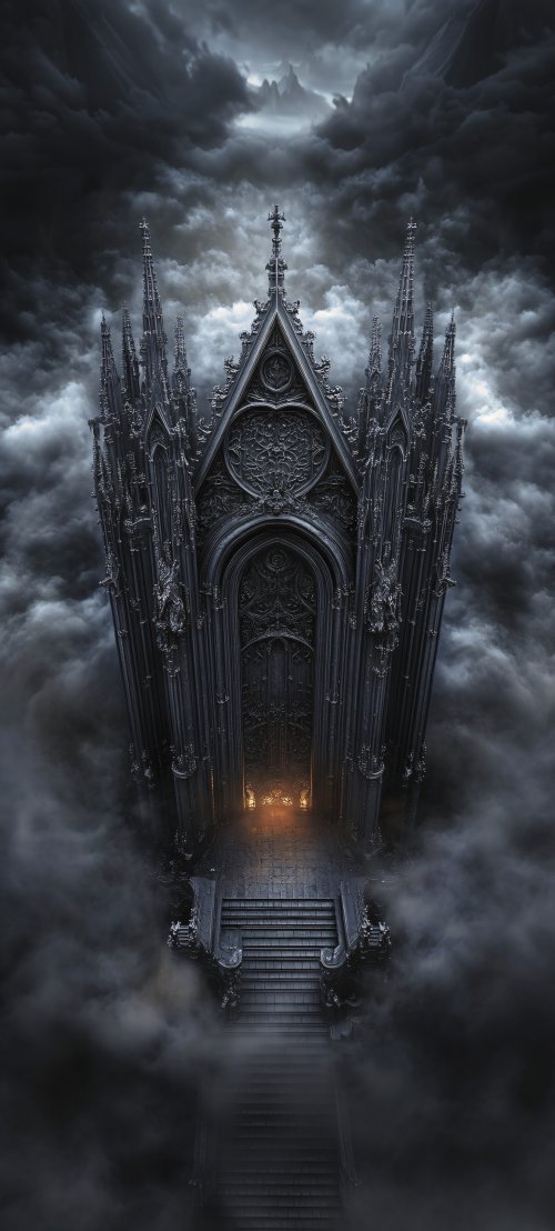 Gothic Cathedral in Clouds - Related Ghetto Wallpapers wallpaper