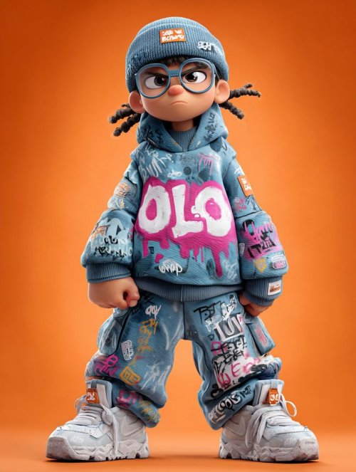 Graffiti Kid Cartoon Style