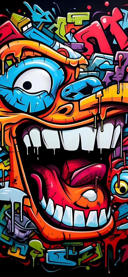 Graffiti Monster Mouth - Related Dope Wallpapers wallpaper