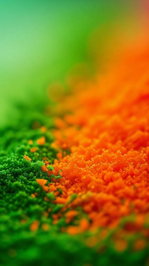 Green Orange Powder Texture - abstract Wallpaper