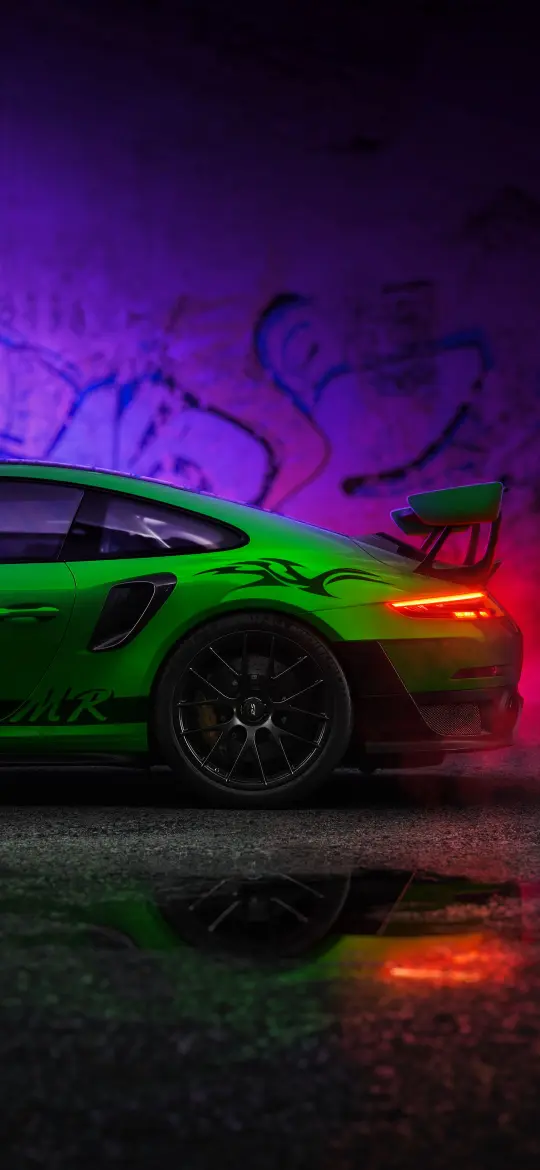 Green Porsche GT3RS - Related 4K Wallpapers wallpaper