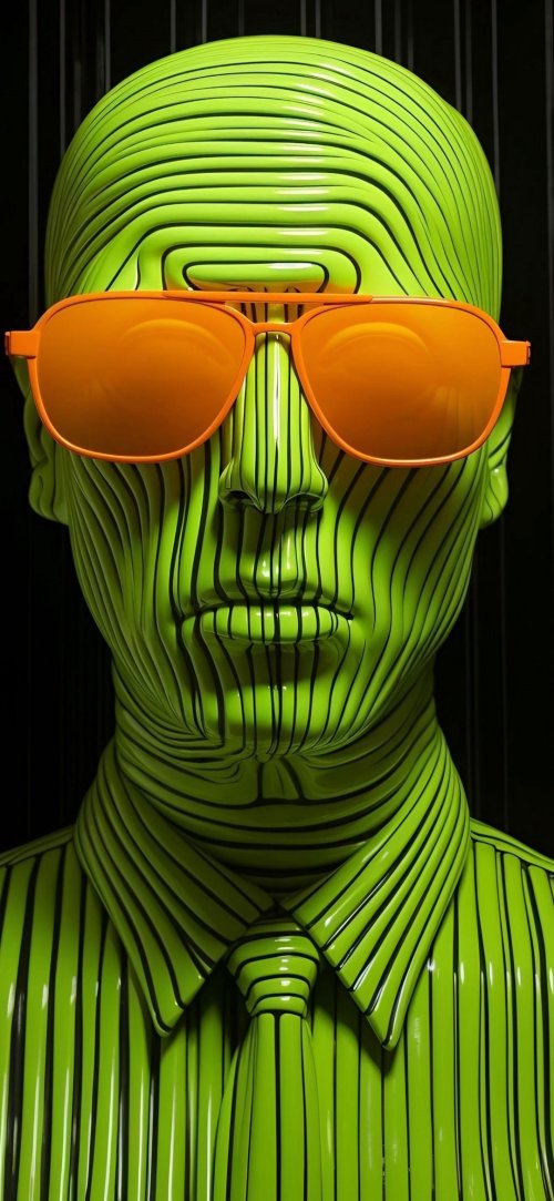 Green Striped Mannequin - Related Dark Wallpapers wallpaper