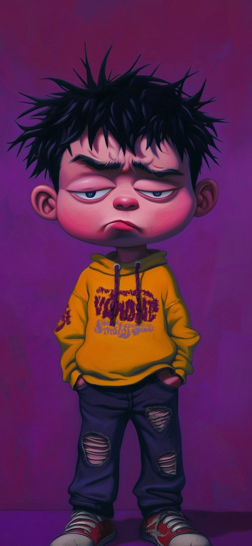 Grumpy Cartoon Boy - Related Ghetto Wallpapers wallpaper