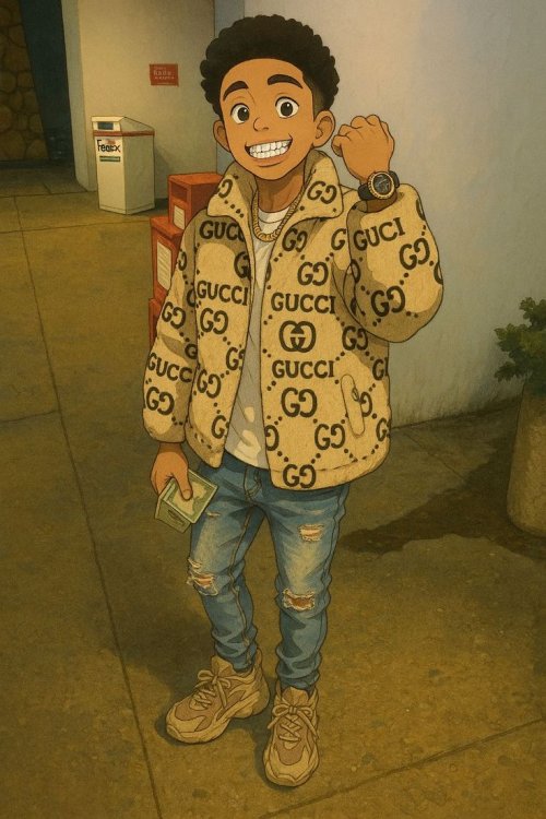 Gucci Boy Anime Style