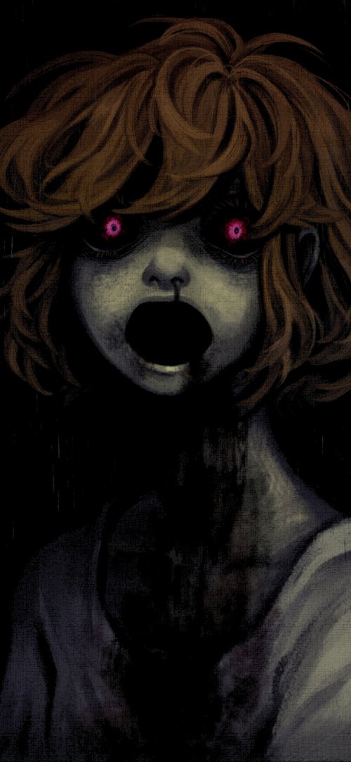 Haunted Doll Portrait - gothic Wallpaper