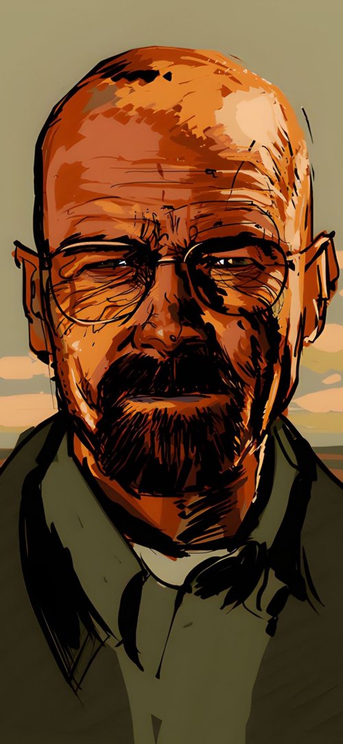 Heisenberg Portrait Illustration - Related Ghetto Wallpapers wallpaper