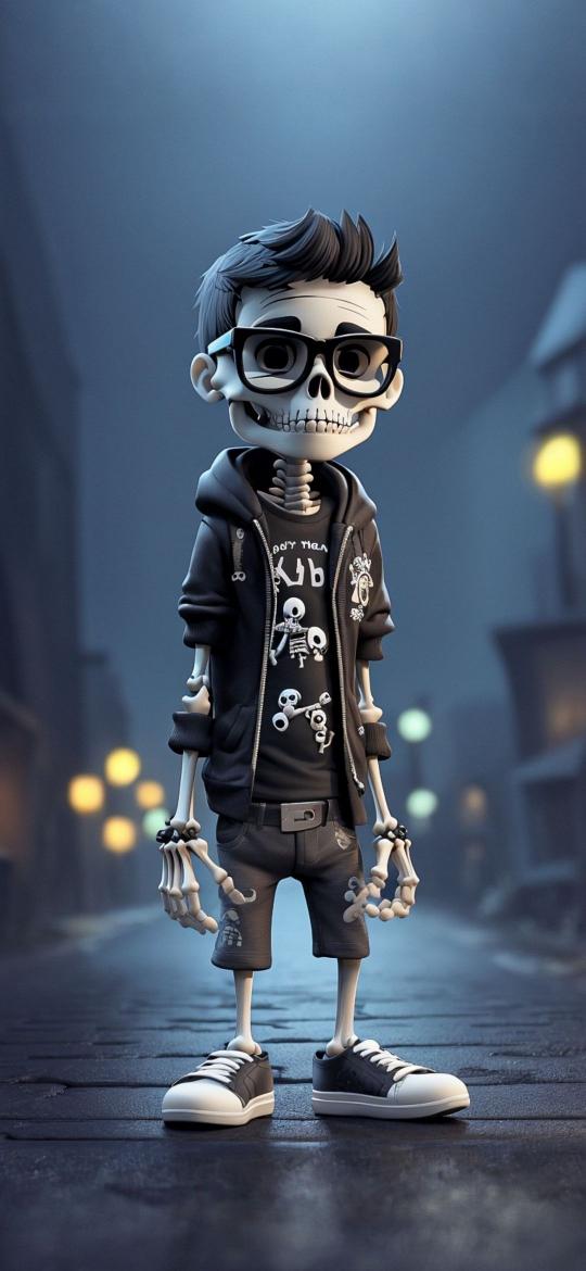 Hipster Skeleton Dude