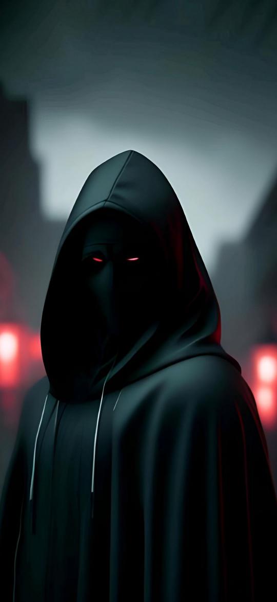Hooded Figure Red Eyes - Related Ghetto Wallpapers wallpaper